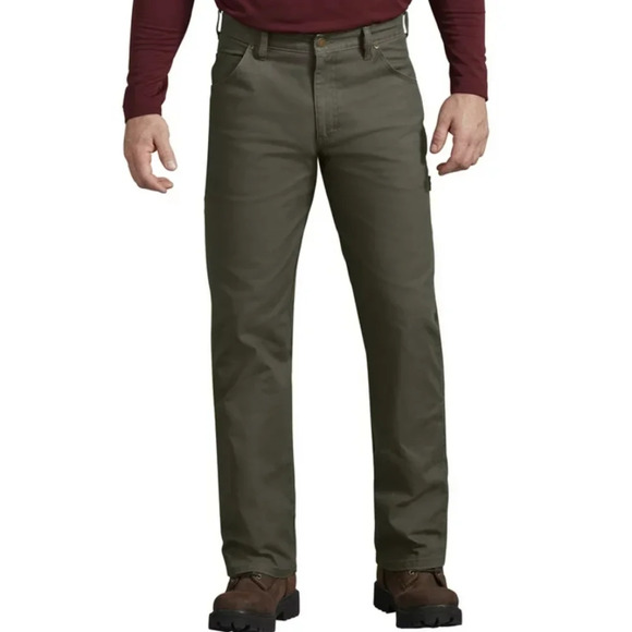 Genuine Dickies Green Flex Duck Utility Carpenter Jean Size Men's 44x32 NEW - Picture 1 of 12